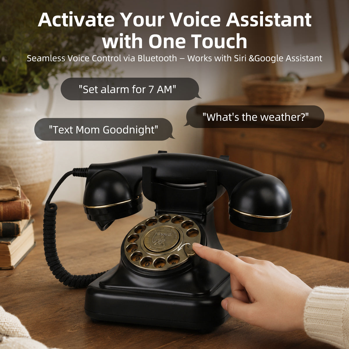 Bluetooth Retro Rotary Phone – Vintage Style Phone for iPhone & Android