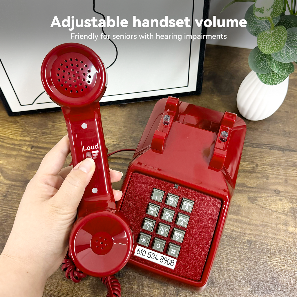 Vintage Landline Phone with Mechanical Ringer – Retro Corded Analog Desk Telephone | SANGYN