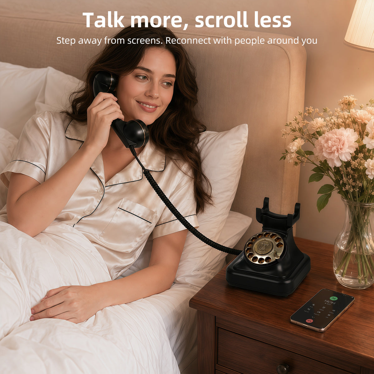 Bluetooth Retro Rotary Phone – Vintage Style Phone for iPhone & Android