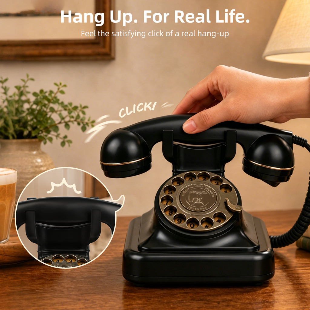 Bluetooth Retro Rotary Phone – Vintage Style Phone for iPhone & Android