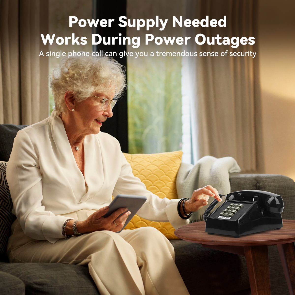 Vintage Landline Phone with Mechanical Ringer – Retro Corded Analog Desk Telephone | SANGYN
